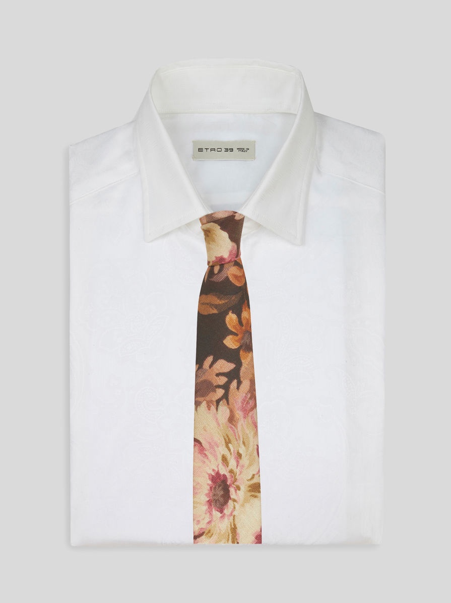 FLORAL SILK TIE - 2