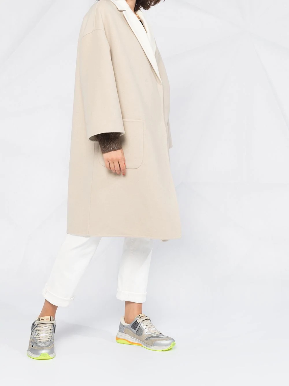 double-face oversized coat - 4