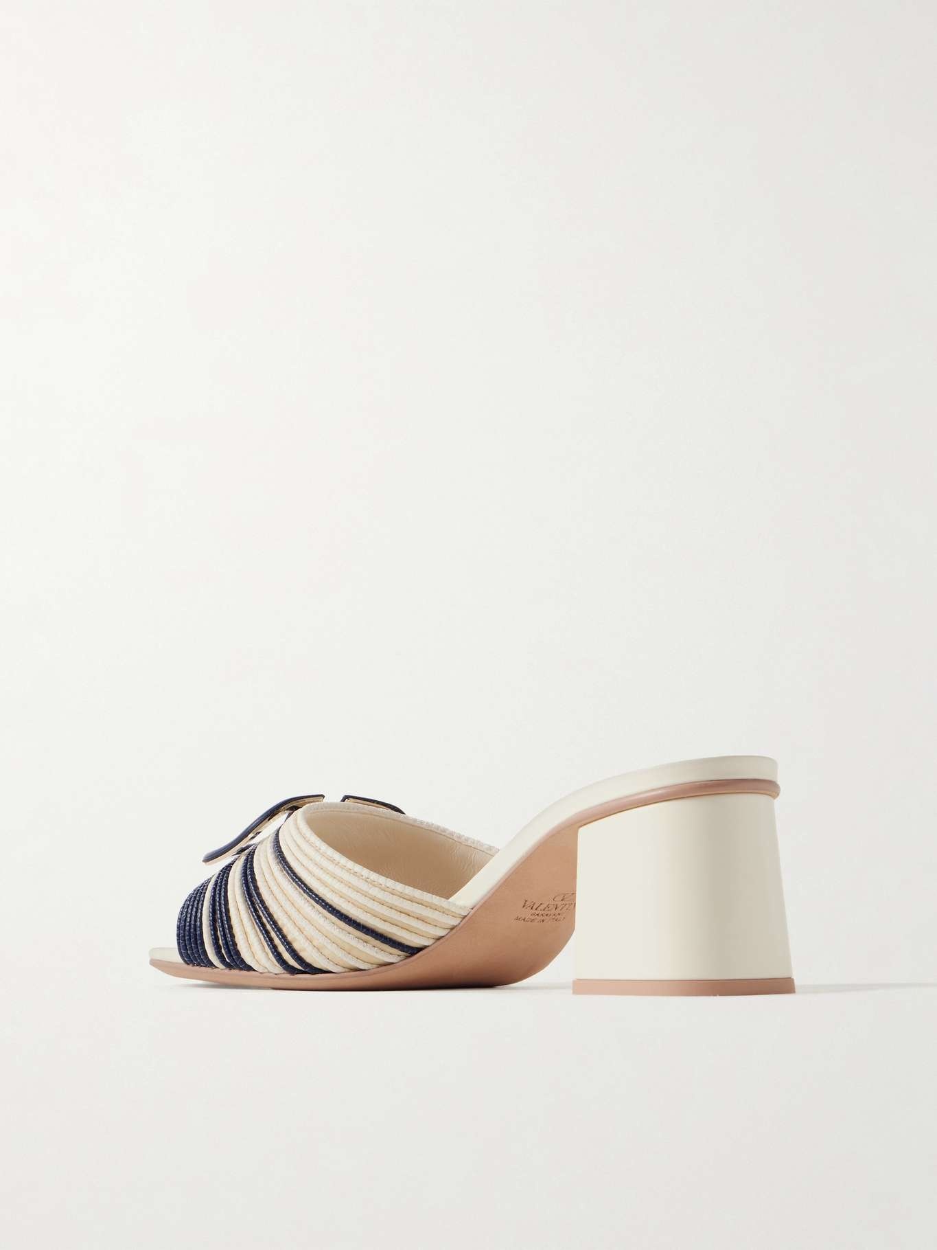 VLOGO 60 logo-embellished two-tone leather mules - 3