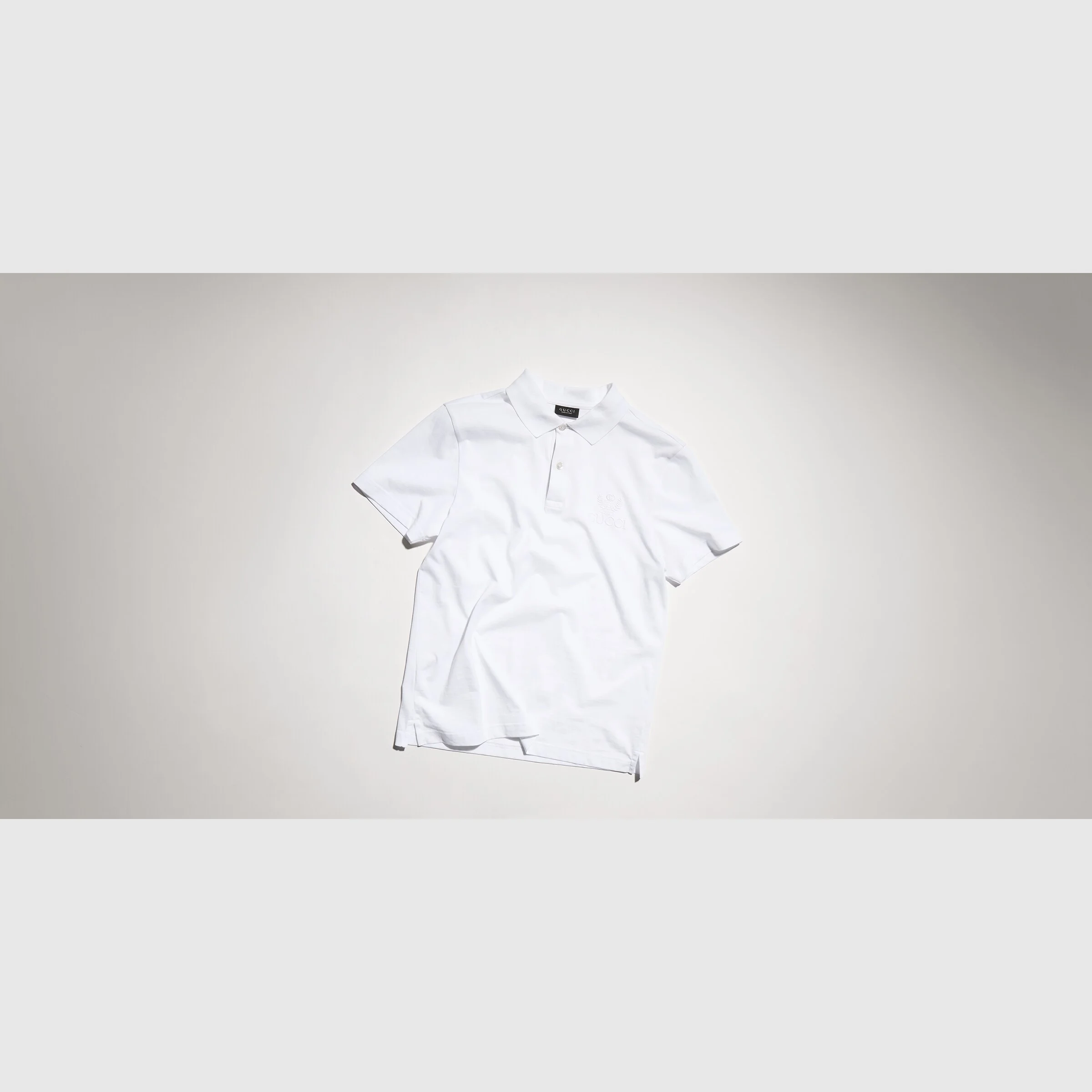 Cotton jersey polo shirt with embroidery - 1