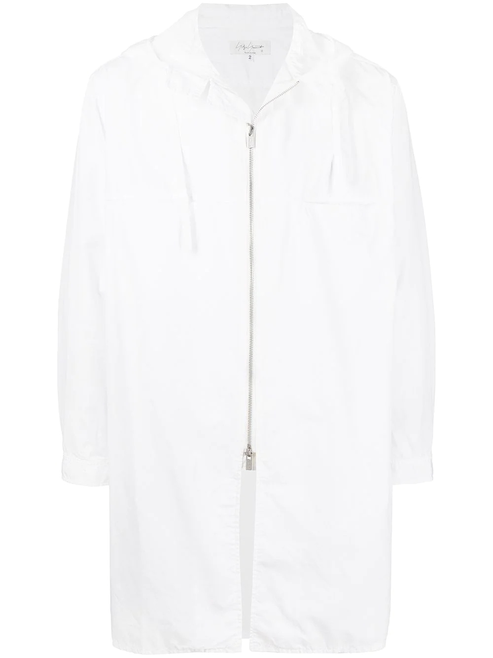 zip-through hooded overshirt - 1