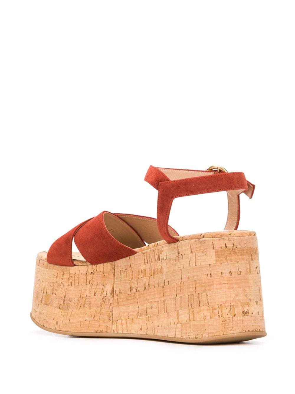 wedge heel cut-out detail sandals - 3