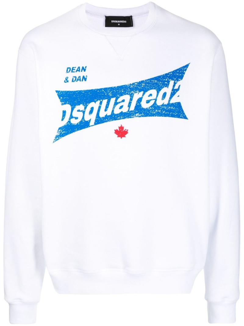 logo-print cotton sweatshirt 1