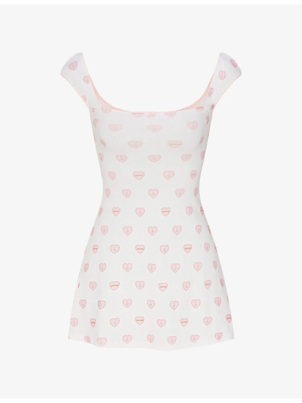 Logo-Pointelle Cotton-Jersey Mini Dress - 1