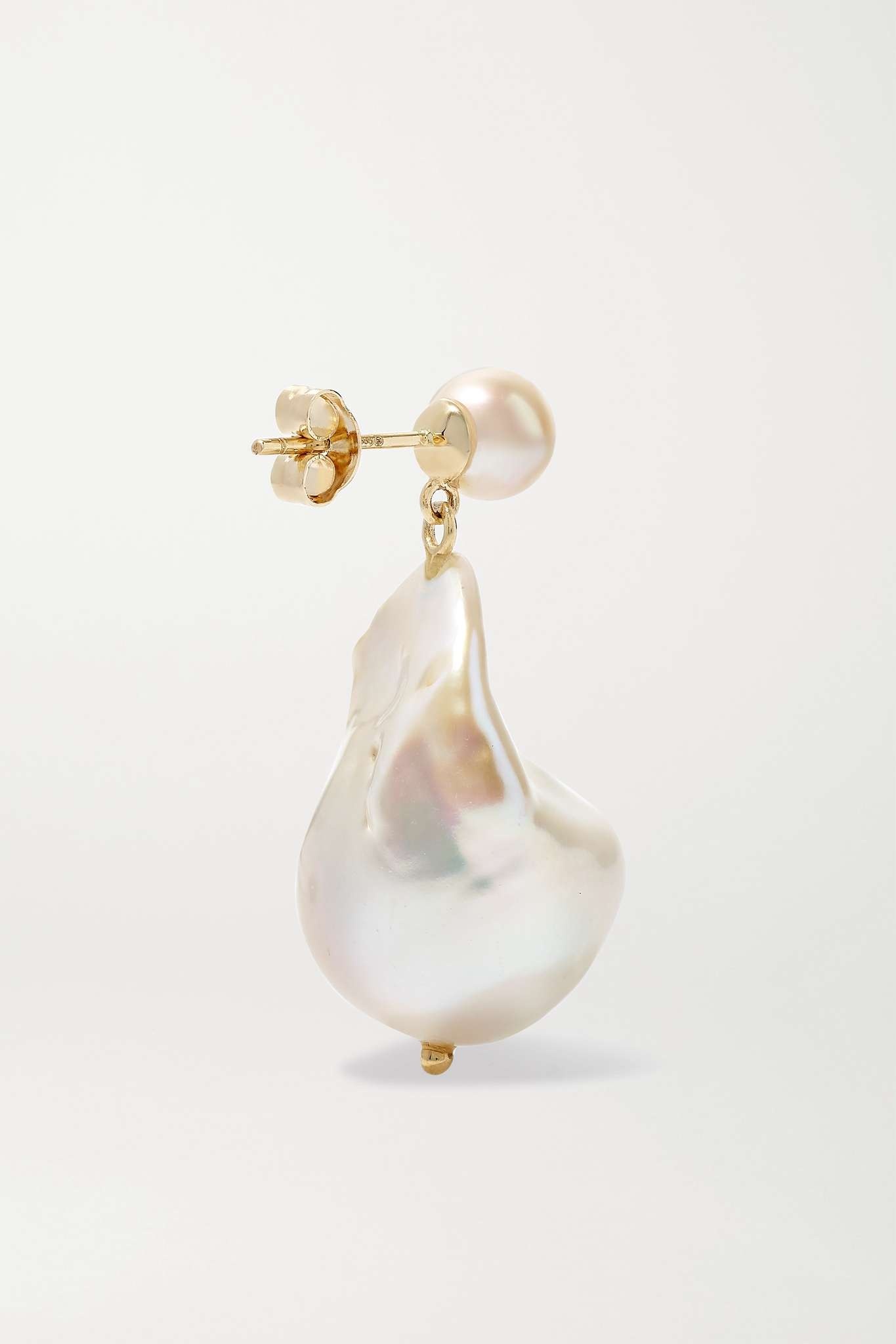 Duality 14-karat gold pearl earrings - 3