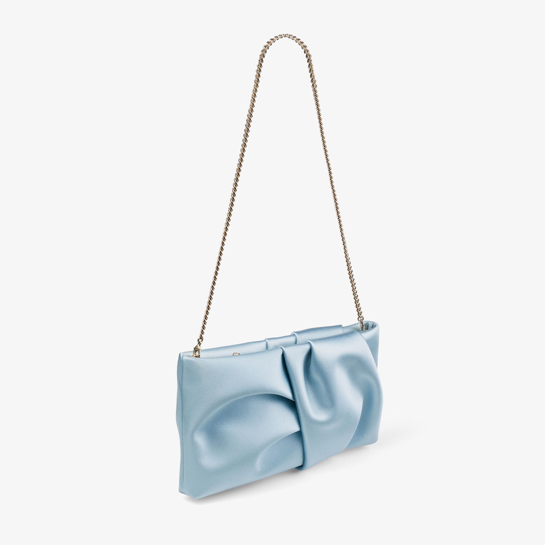 Bonny Clutch
Ice Blue Satin Clutch Bag - 6