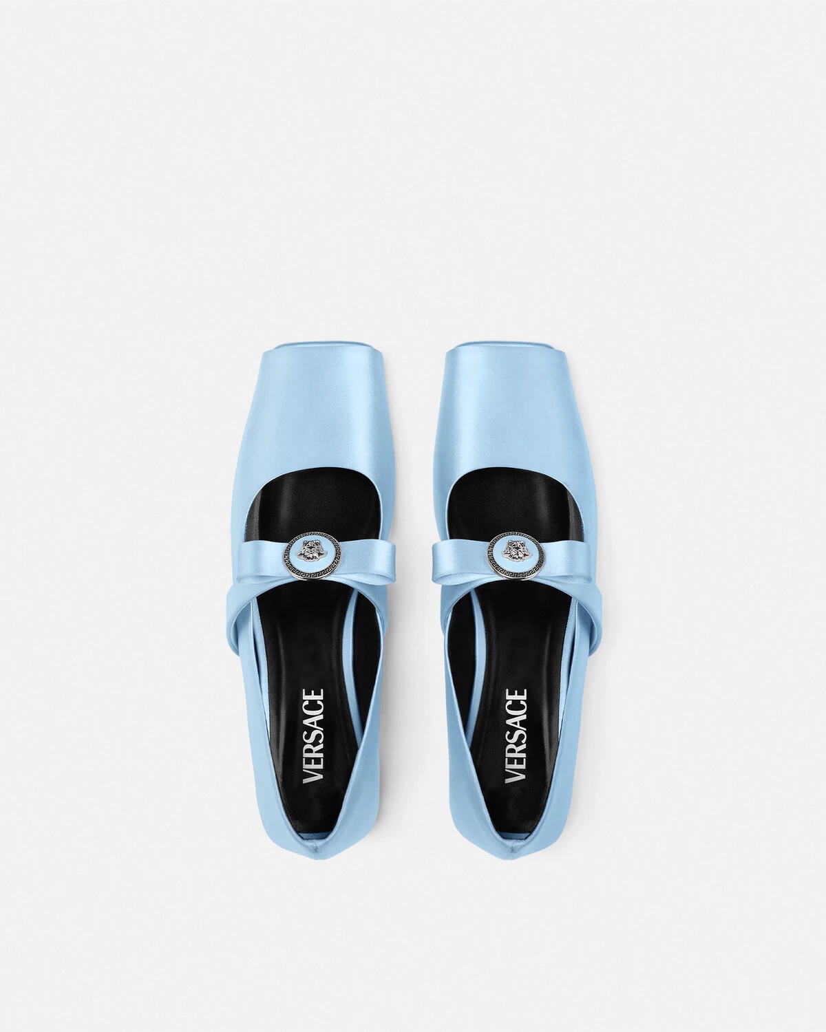 Gianni Ribbon Open Satin Ballerinas - 4