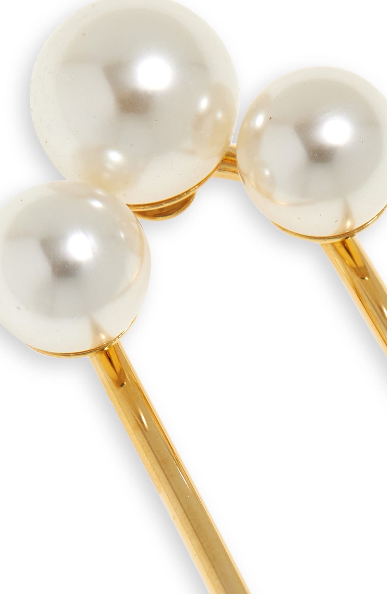 Jennifer Behr Gretel Faux Pearl Hair Pin in Gold Pearl at Nordstrom - 2