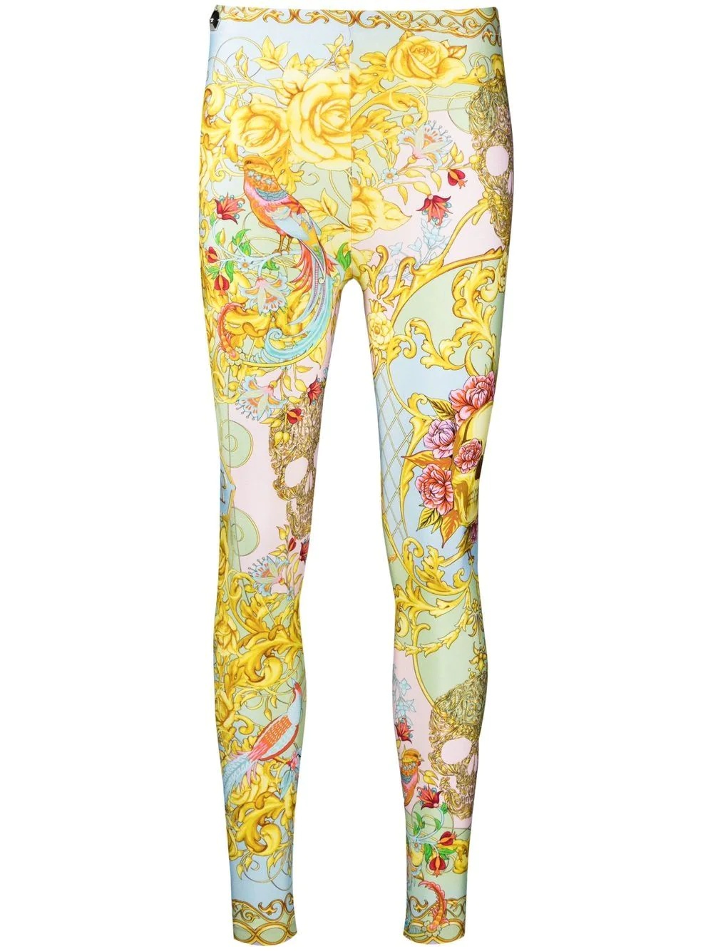 baroque-print high-waisted leggings - 1