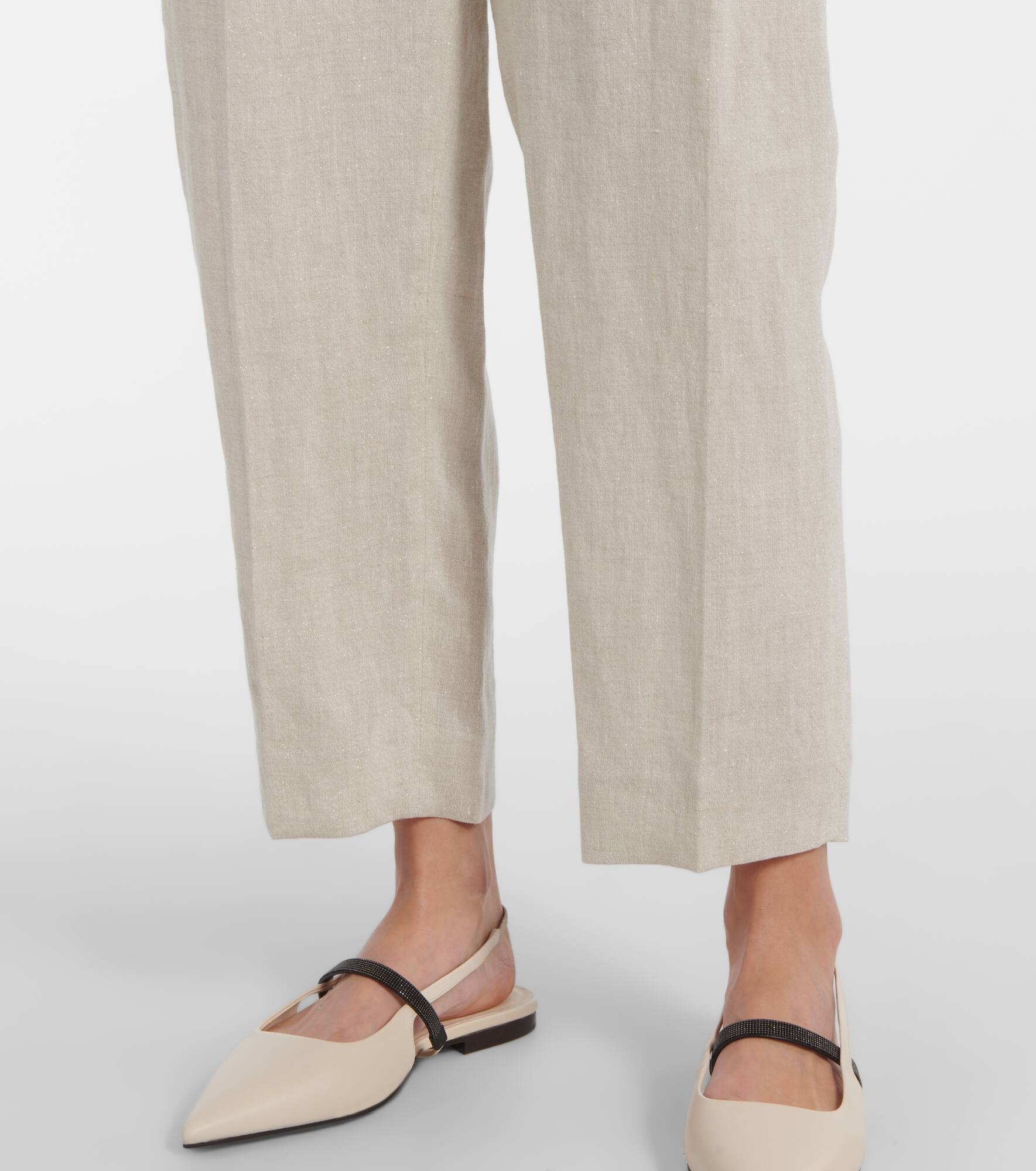 Linen-blend straight pants - 5