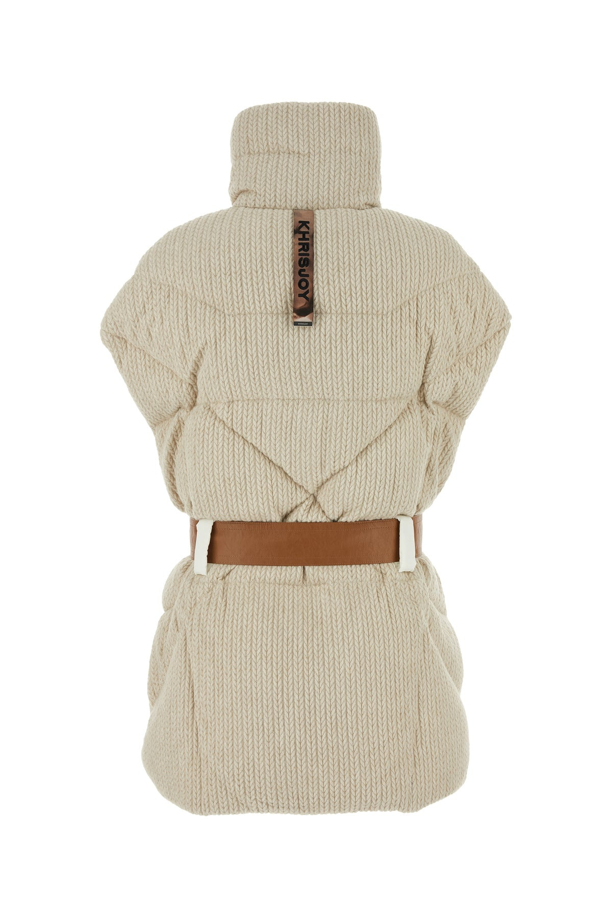 Sand knit sleeveless New Iconic down jacket - 2