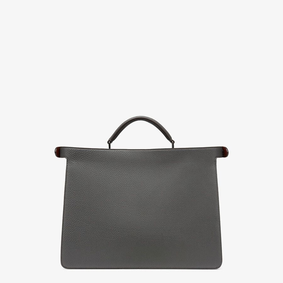 Gray leather bag - 4