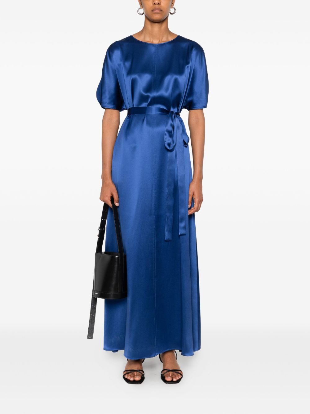 round-neck midi dress - 2