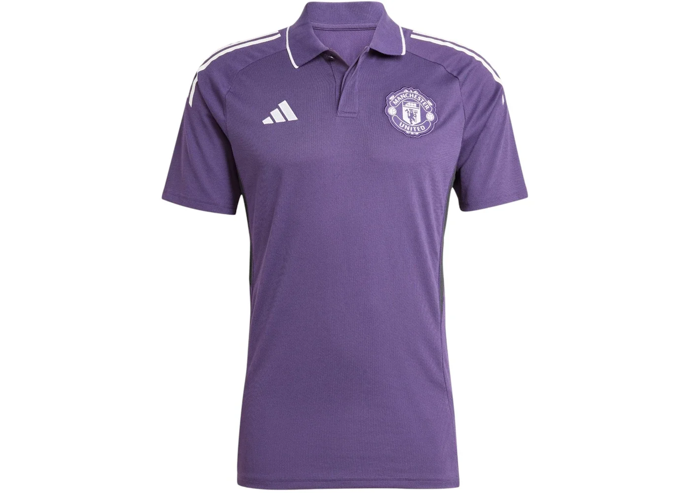adidas Tiro 25 Competition Polo Shirt Manchester United Aurora Plum Black White - 1