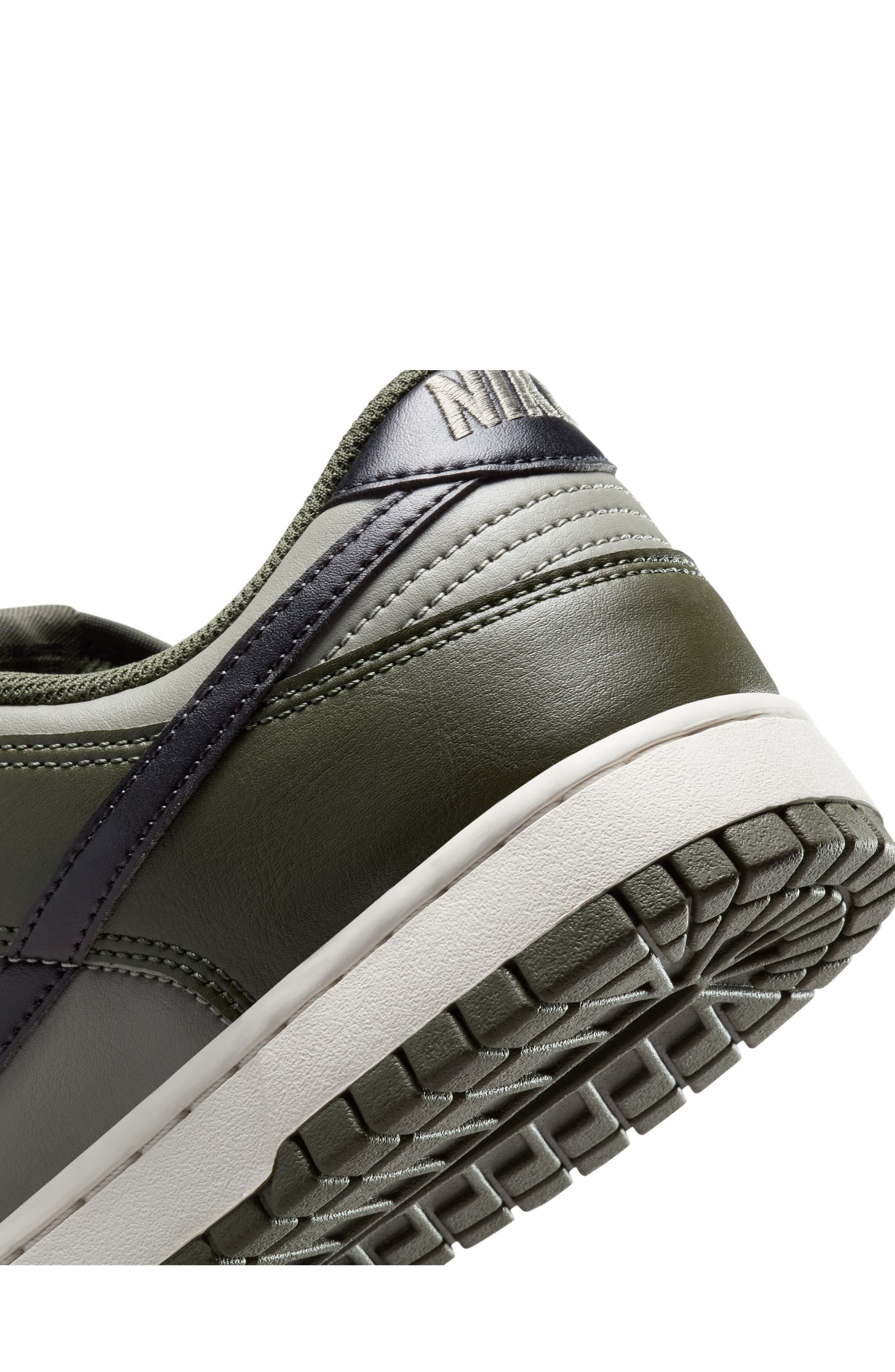Nike Dunk Low Retro Basketball Sneaker in Light Army/Cargo Khaki at Nordstrom - 8
