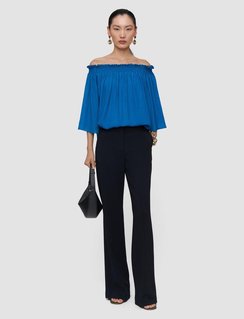 JOSEPH Emi Textured Silk Top outlook