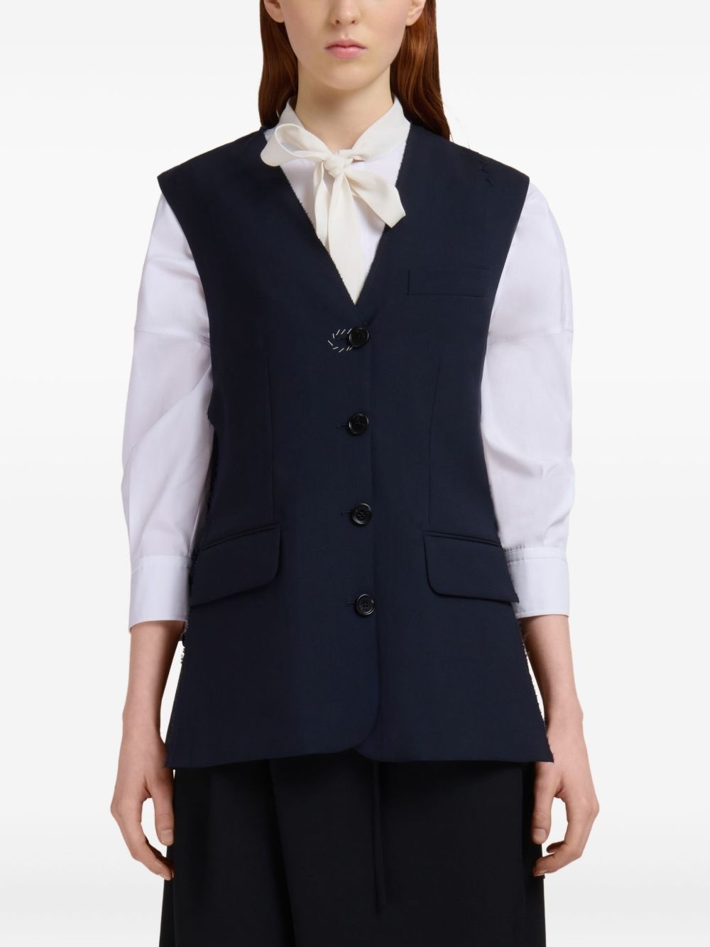 sleeveless tailored vest - 3
