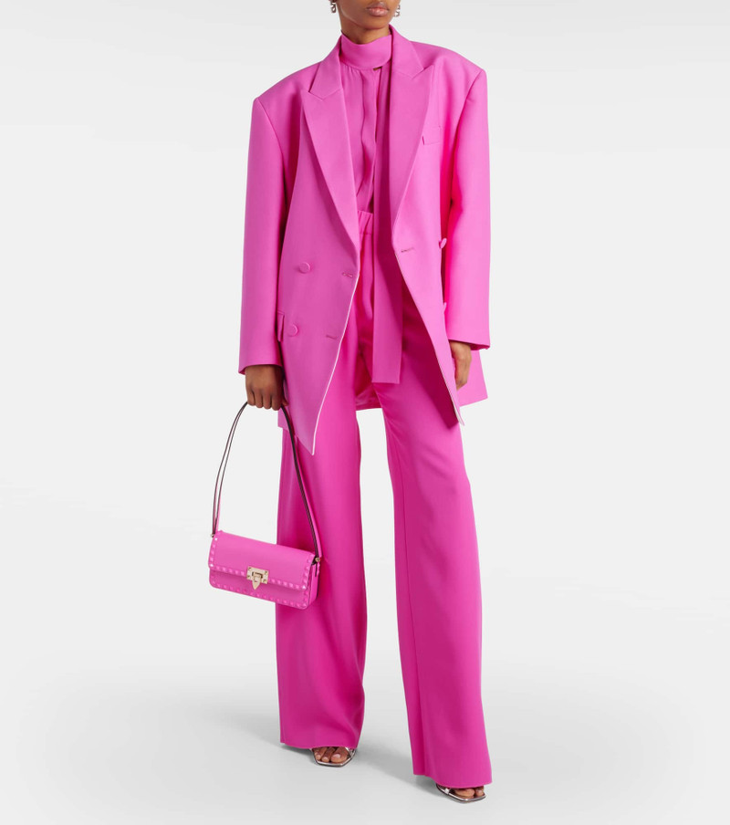 Valentino High-rise silk palazzo pants outlook