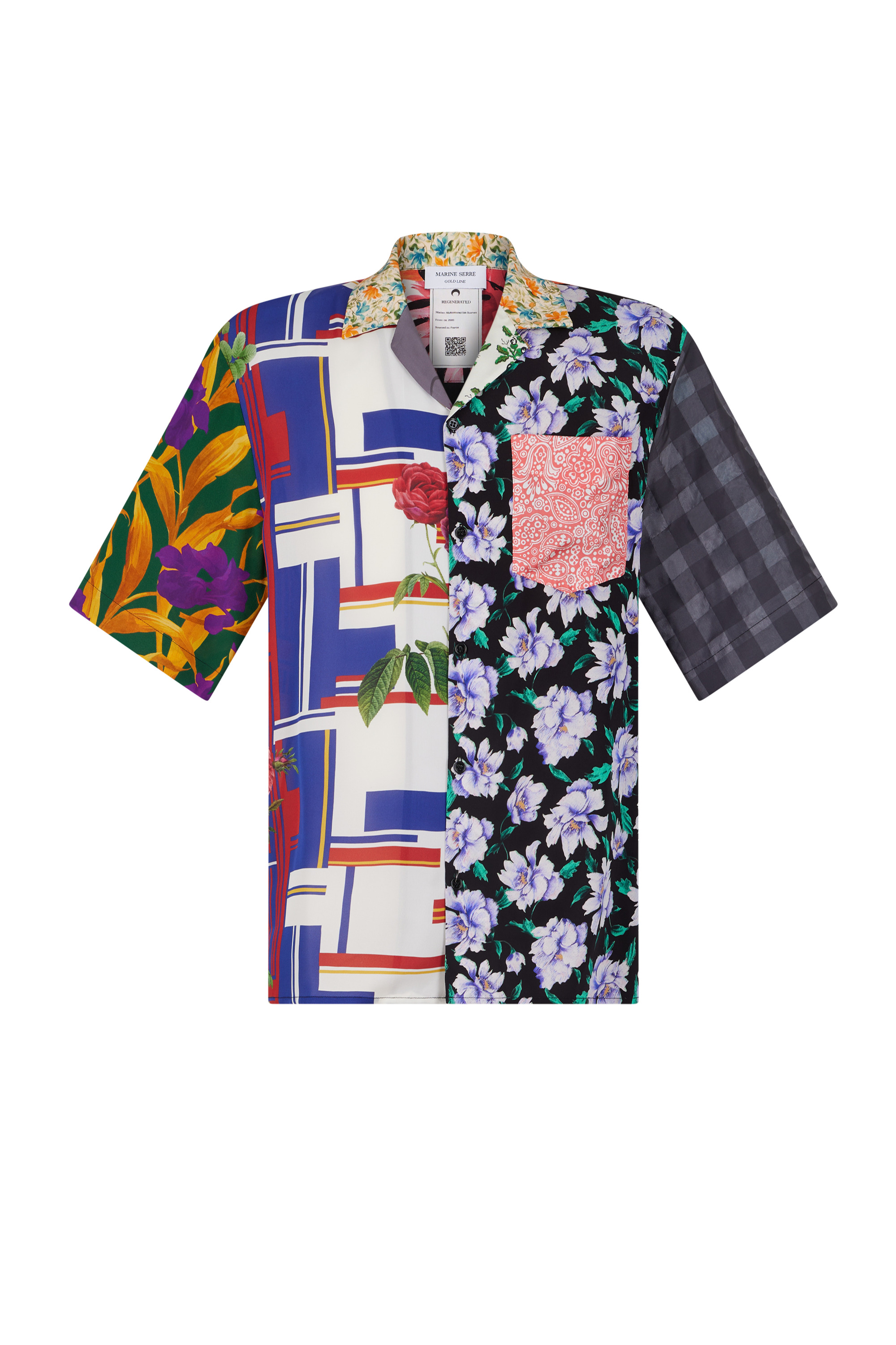 Regenerated Silk Scarves Bowling Shirt - 1