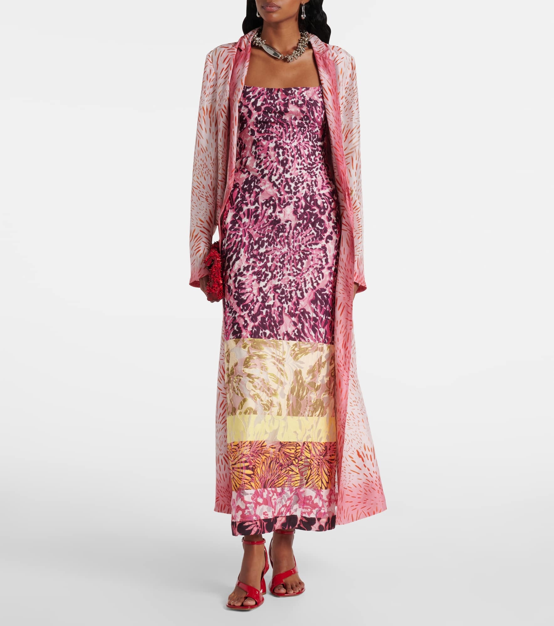 Printed patchwork maxi dress - 2