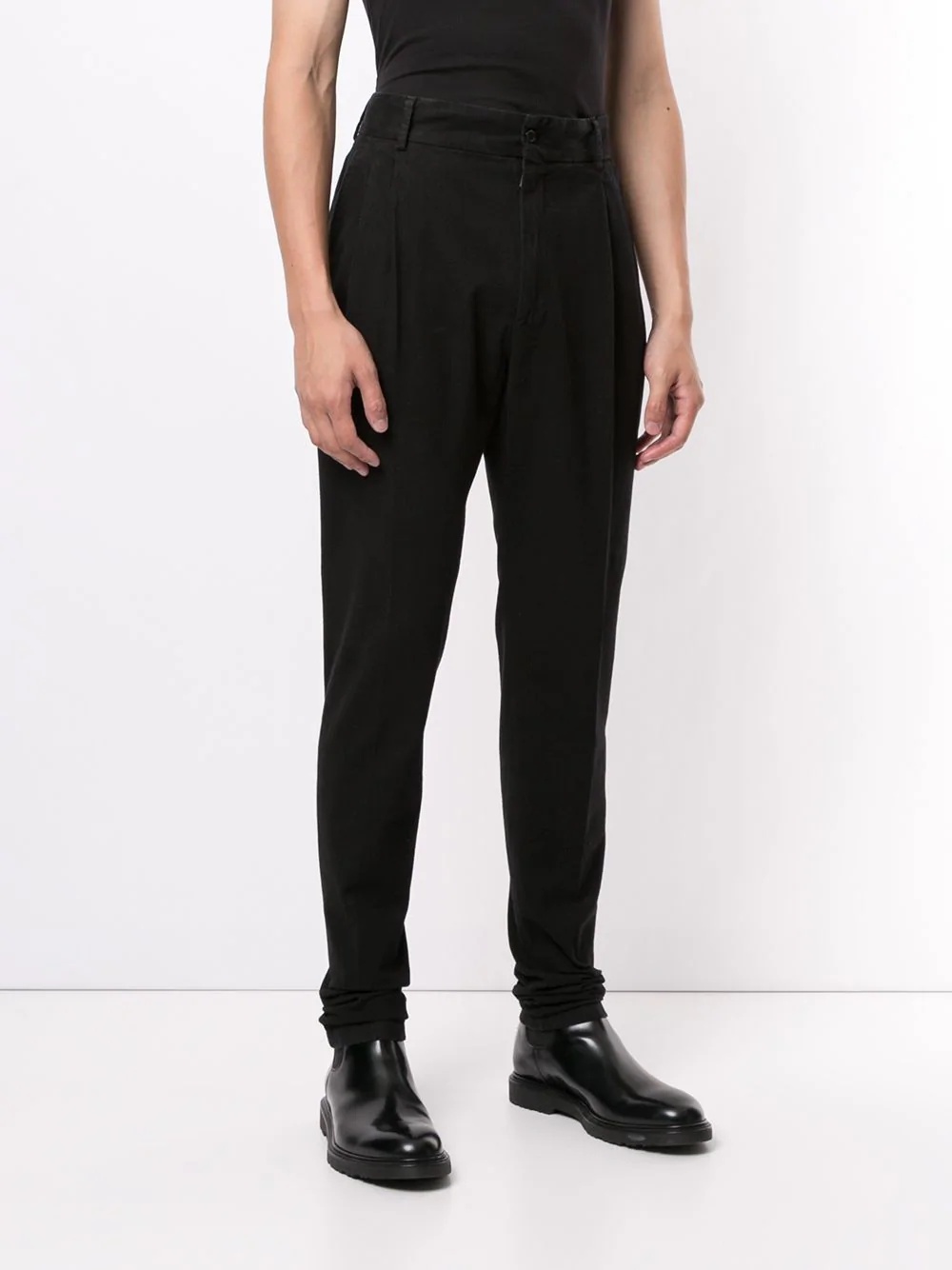 dart-detailing tapered trousers - 3