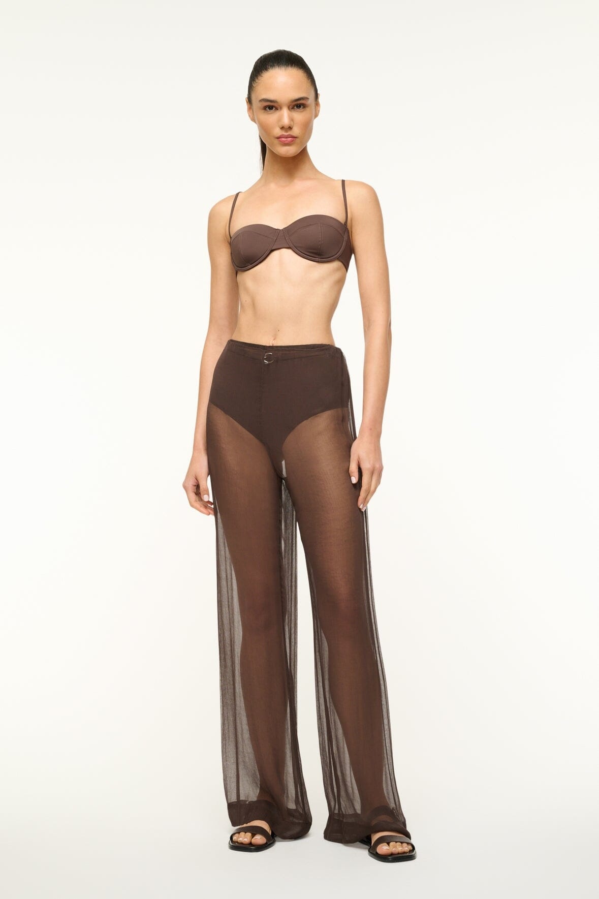 STAUD LUKE PANT DARK CHOCOLATE - 2
