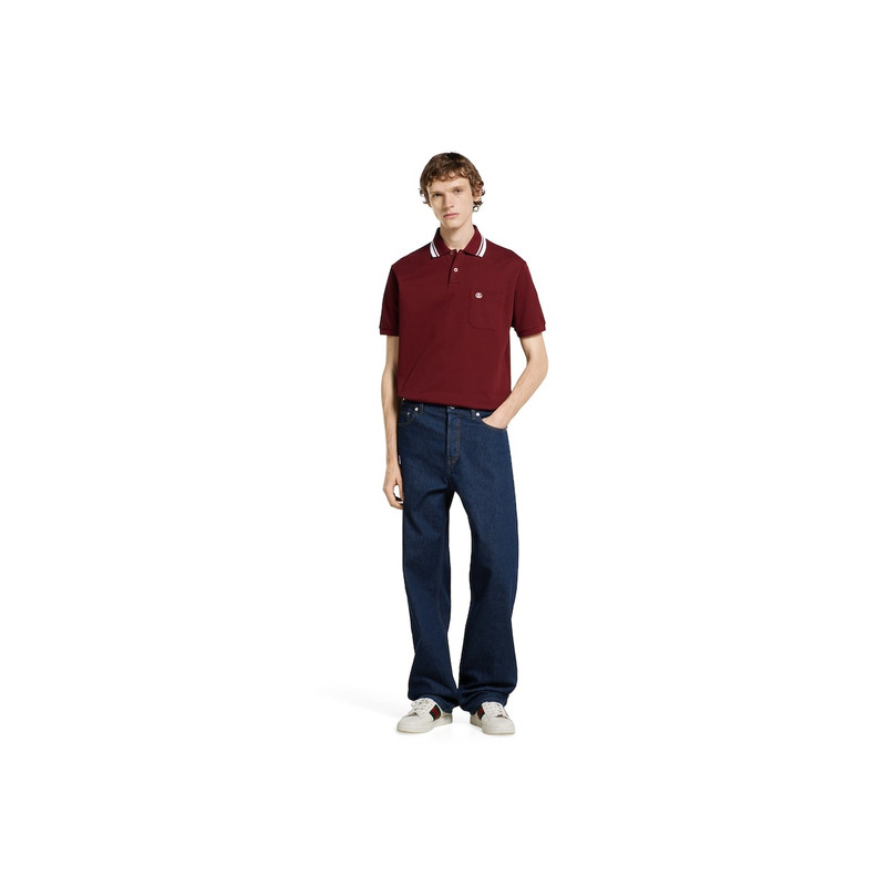 GUCCI Cotton piquet polo shirt with embroidery outlook