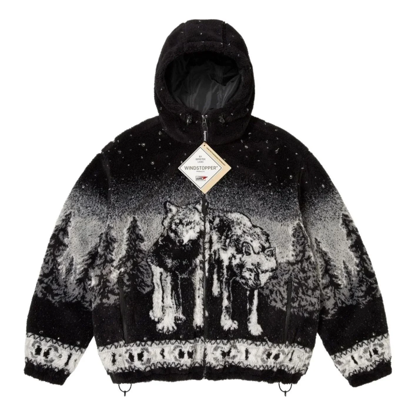 Supreme FW25 x b.b. Simon Reversible Hooded Fleece Jacket 'Black' SUP-FW25-048-BLK - 1
