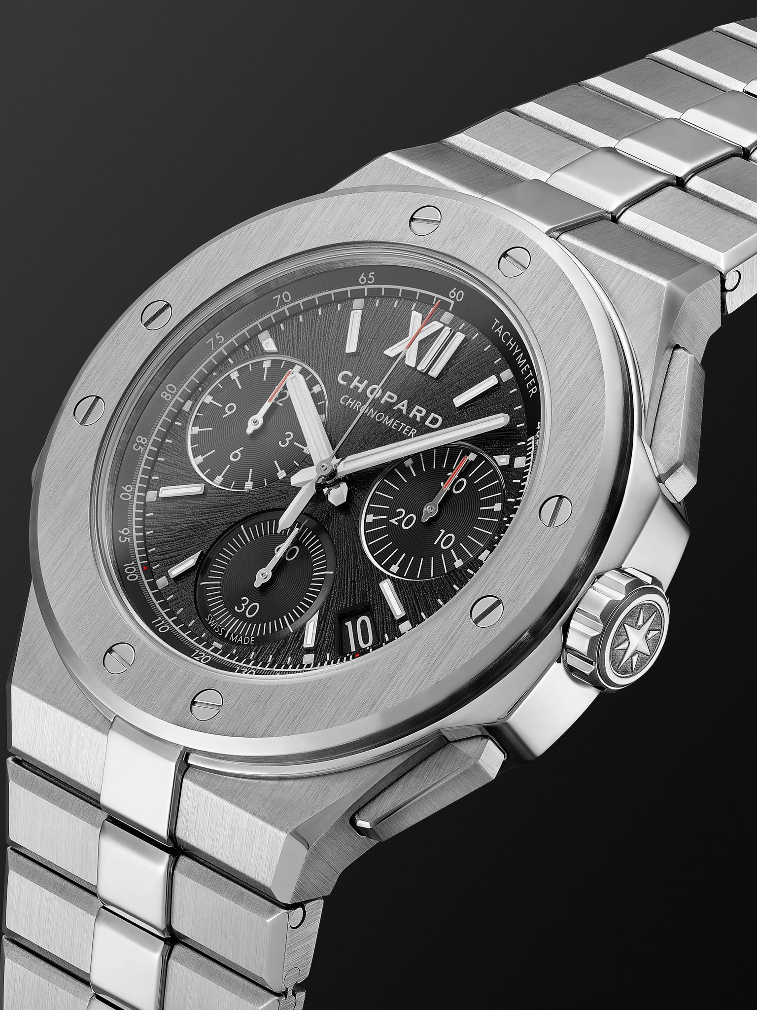 Alpine Eagle XL Chrono Automatic 44mm Lucent Steel Watch, Ref. No. 298609-3002 Black - 4
