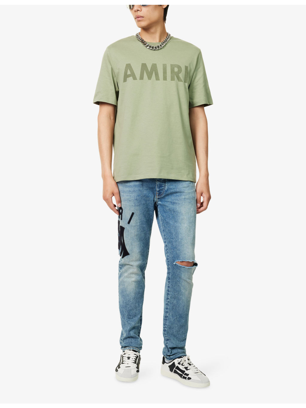 Stencil Logo-Print Cotton-Jersey T-shirt - 2