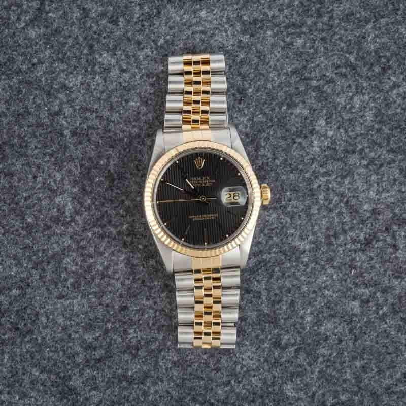 Rolex Datejust 36 Ref 16013 Black Tapestry Dial - 6