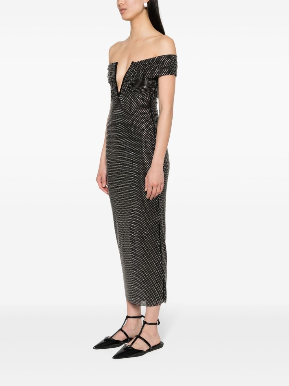 rhinestone-embellished maxi dress - 3
