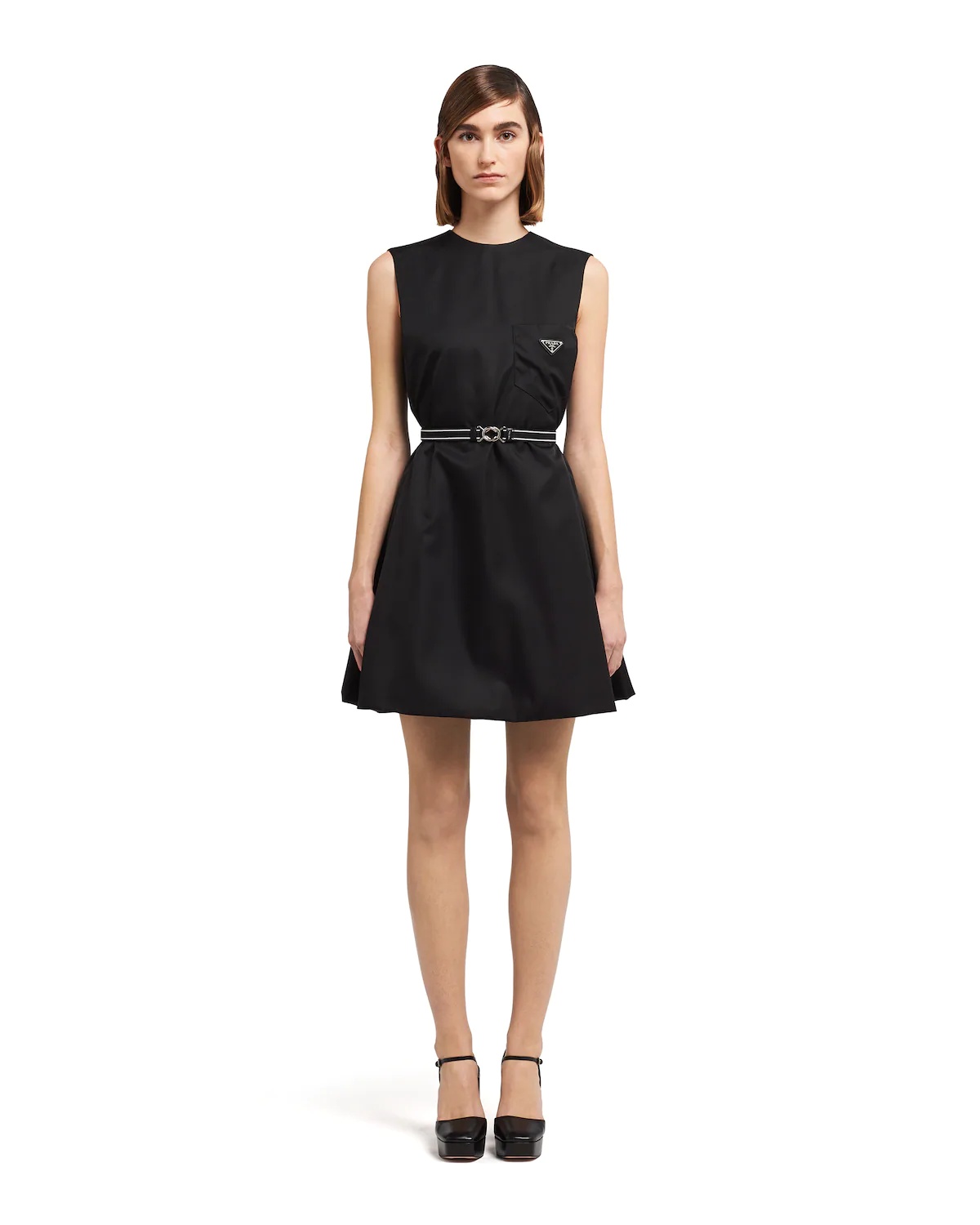 Re-Nylon Gabardine sleeveless dress - 2