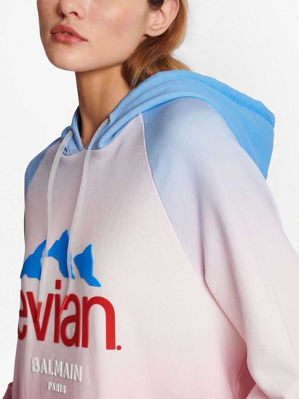 x Evian gradient-effect oversized hoodie - 6