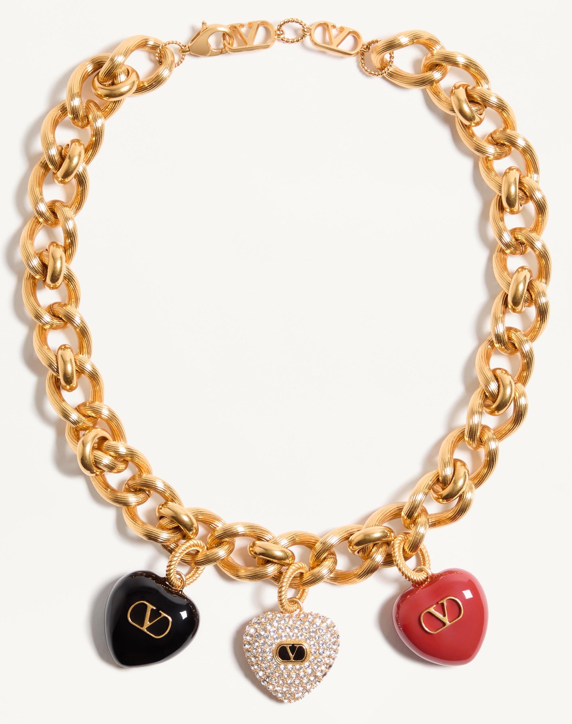 COEUR ROYAL NECKLACE IN METAL, ENAMEL AND SWAROVSKI® CRYSTALS - 1