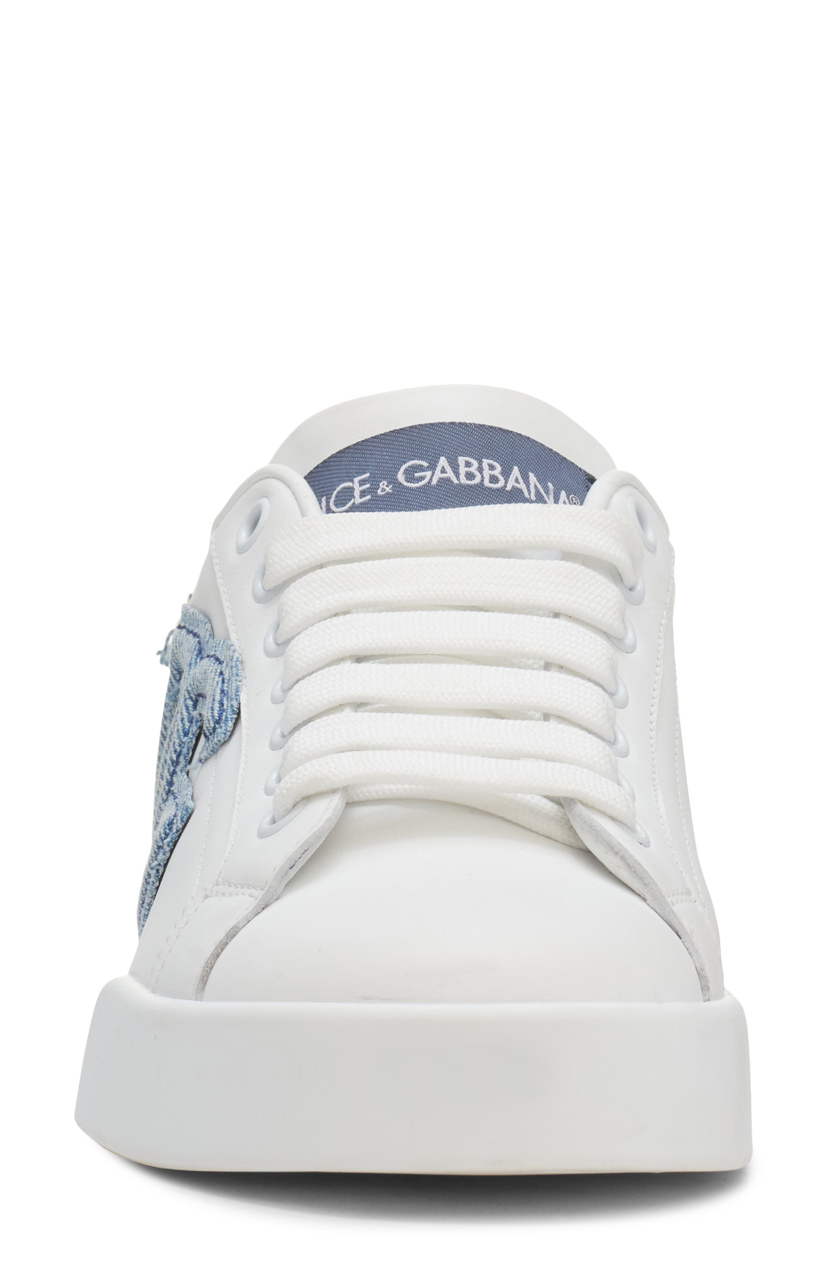 Dolce&Gabbana Logo Sneaker in Bianco/Azzurro at Nordstrom - 4