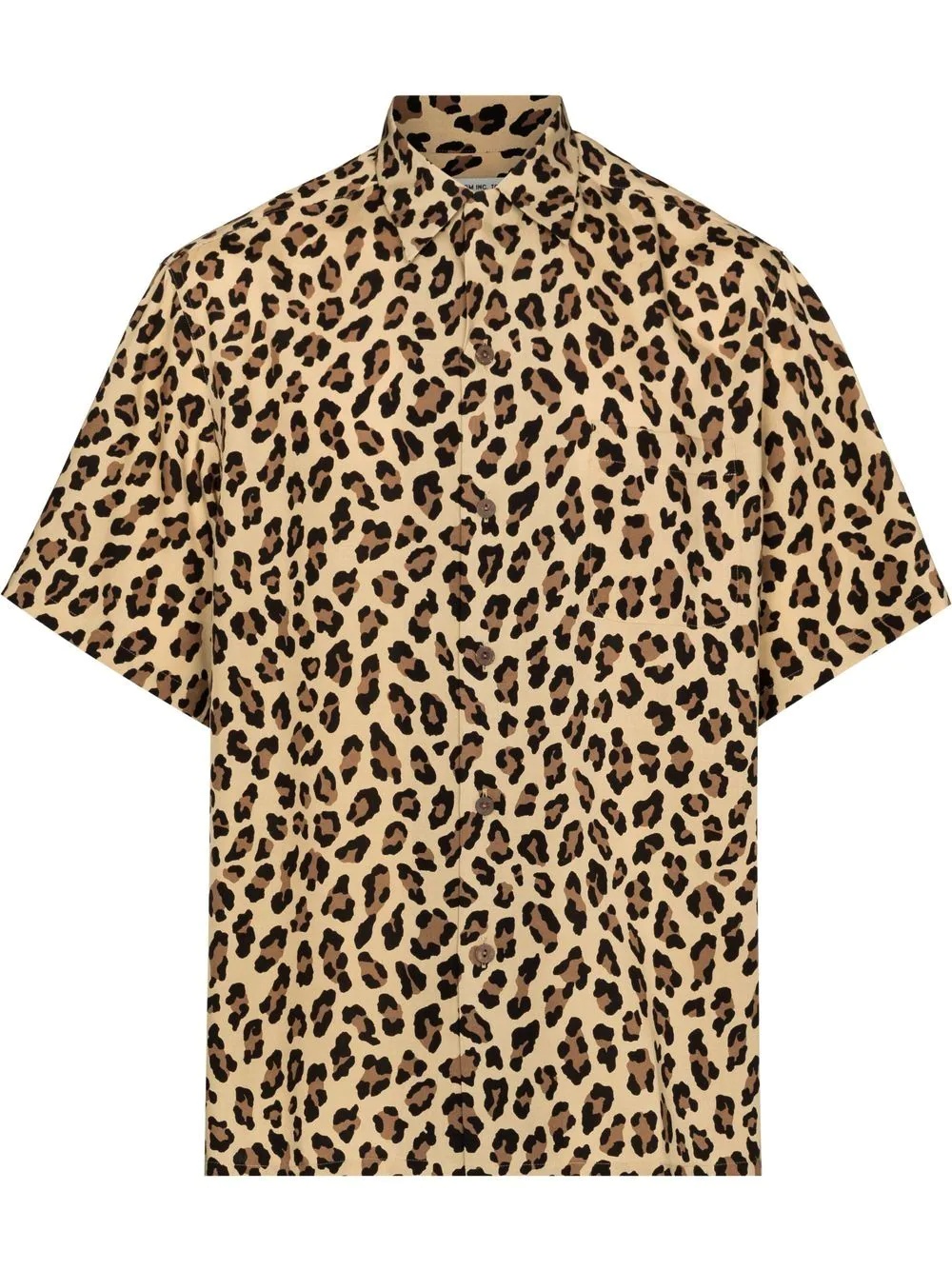 leopard print short-sleeve shirt - 1