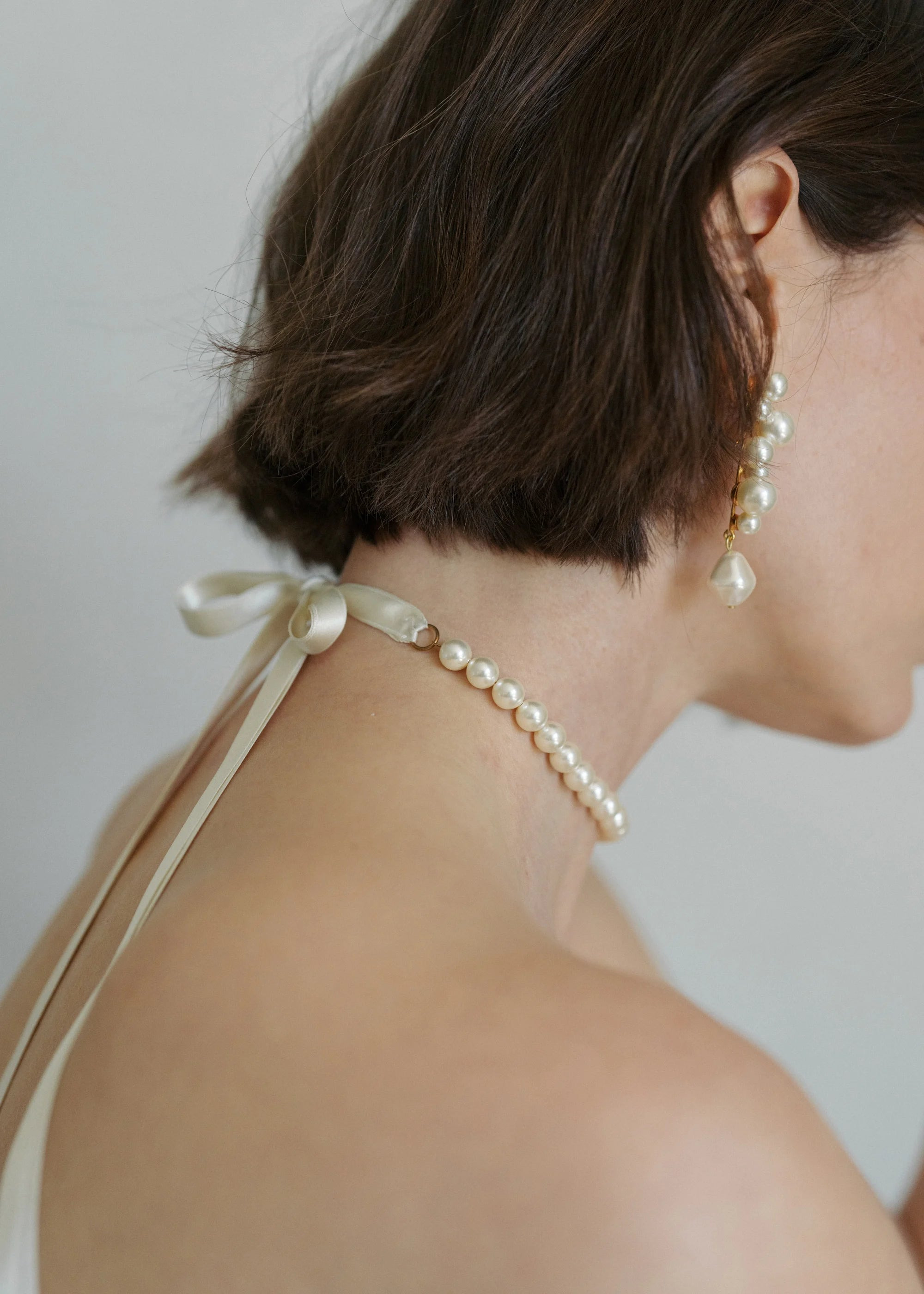 Pearl Ribbon Tie - 2