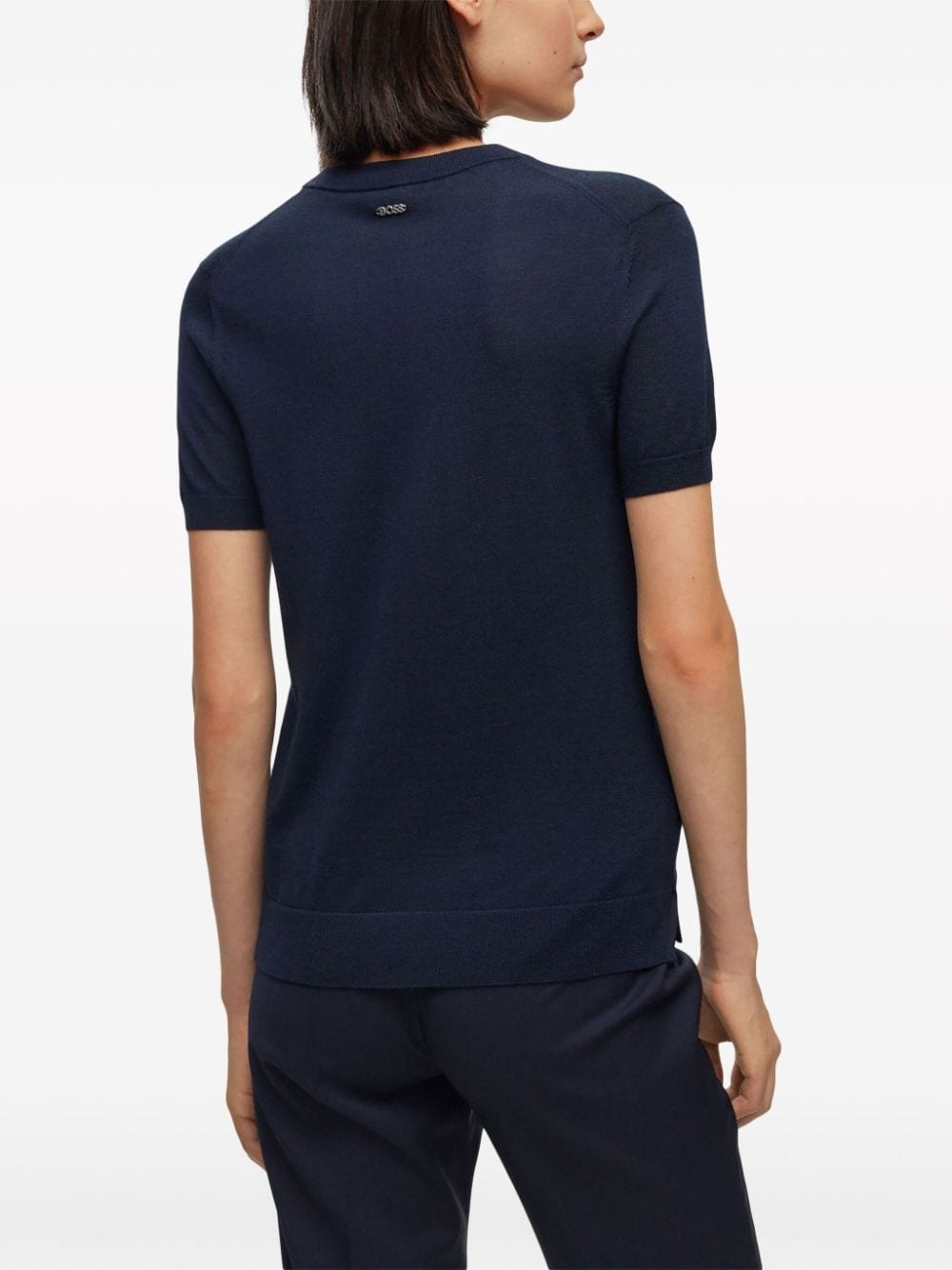short-sleeve wool top - 4