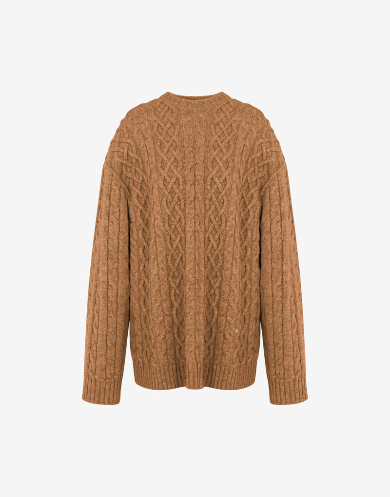 OVERSIZE PULLOVER IN SHETLAND GOLDEN M - 1