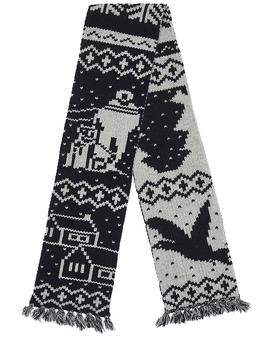 Muffler Jacquard Nordic Pattern Scarf - 1