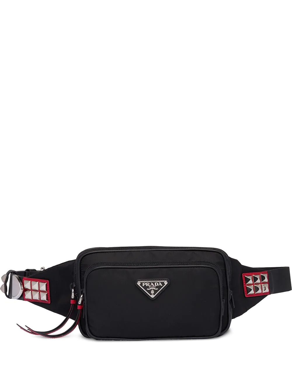 Nylon stud detailed belt bag - 1