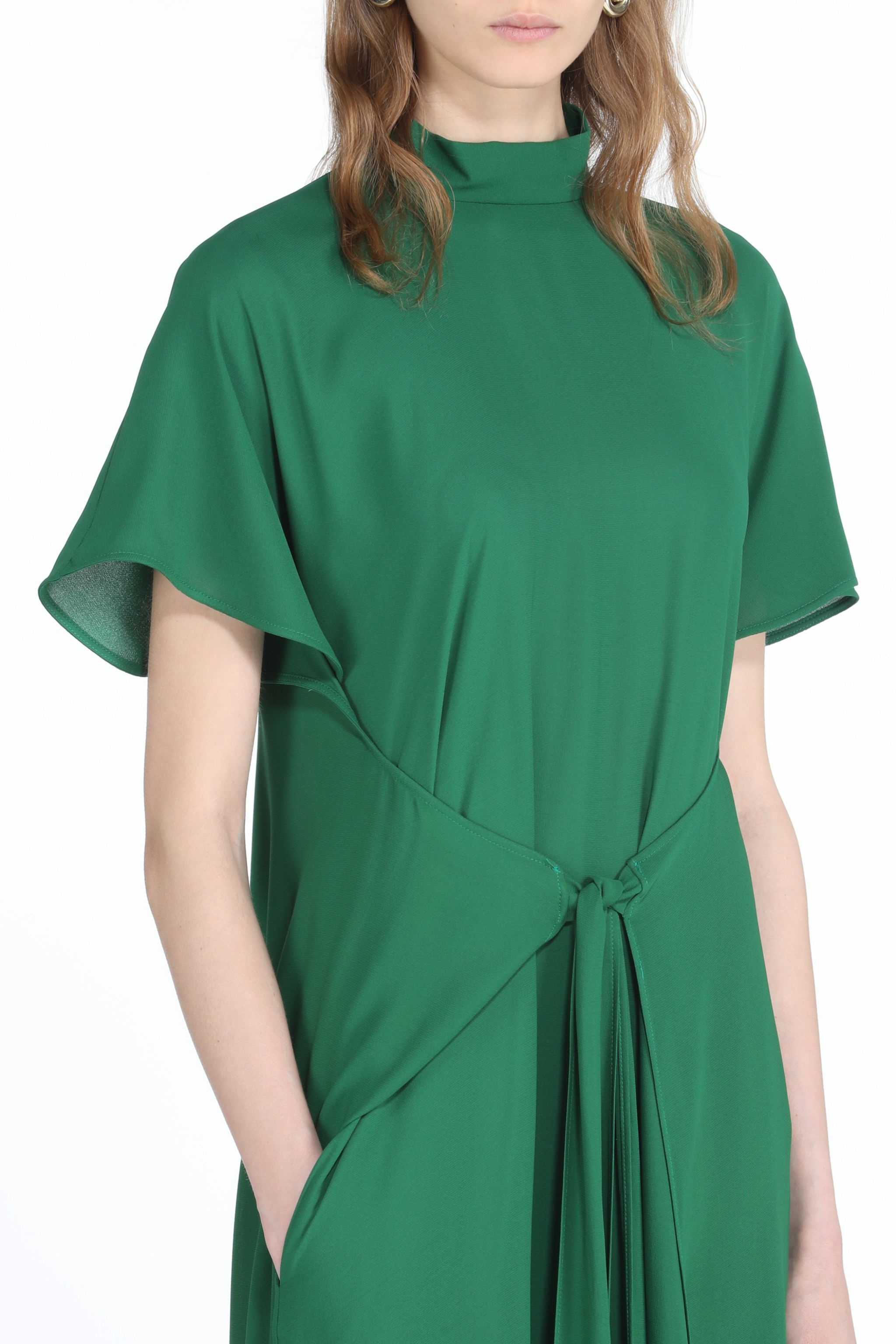 CAPE-DETAIL MAXI DRESS - 4