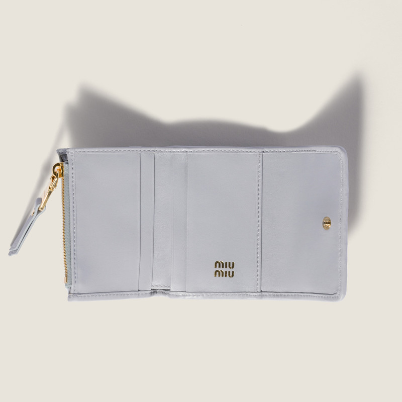 Miu Miu Matelassé nappa leather small wallet outlook