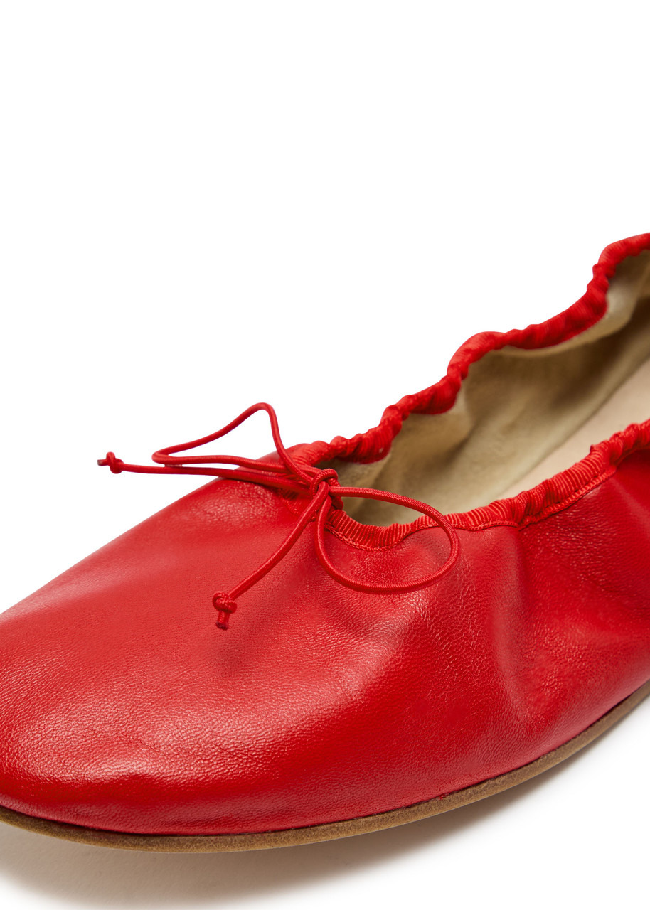 The Row Round Leather Ballet Flats - 4