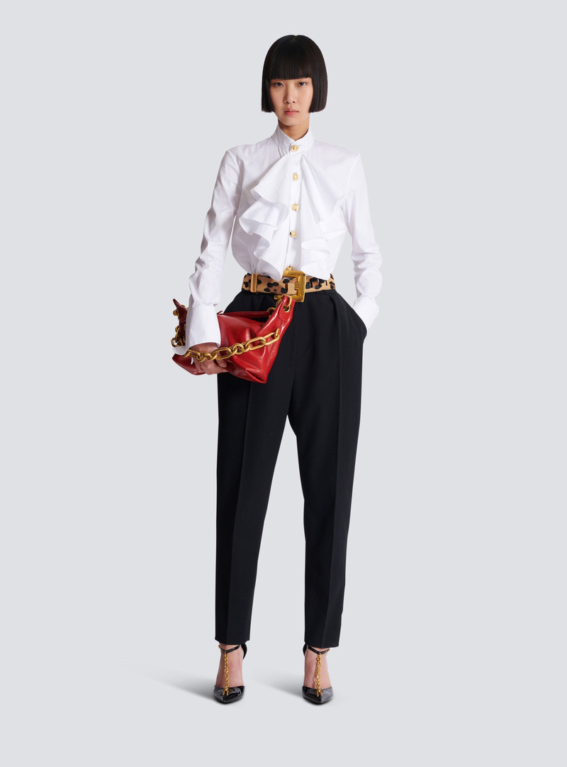 Balmain Ruffled poplin shirt outlook
