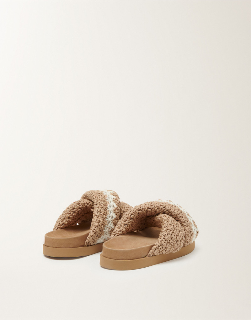 Cotton and suede platform 3