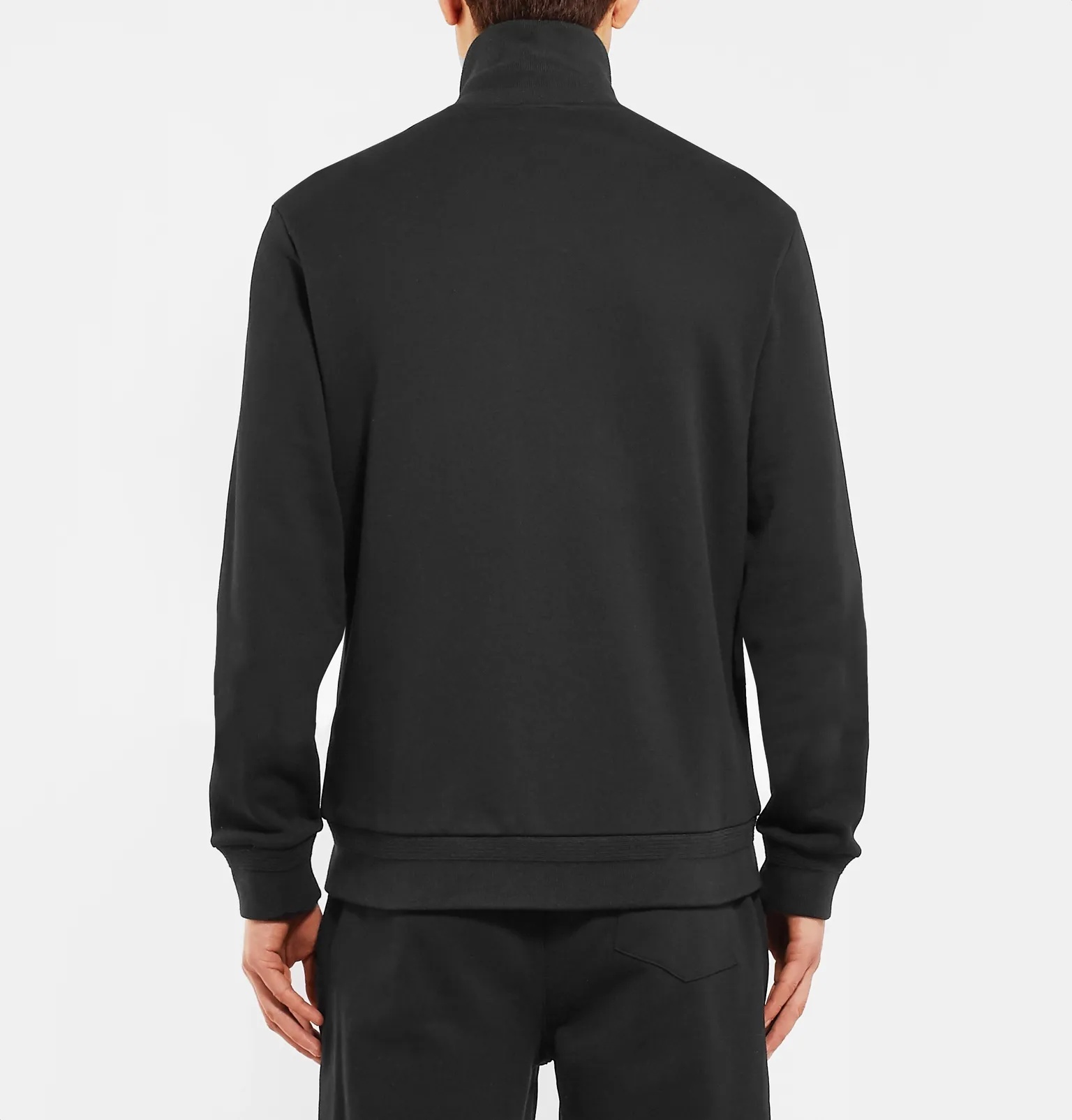 Maglia Slim-Fit Loopback Cotton-Jersey Zip-Up Sweatshirt - 5