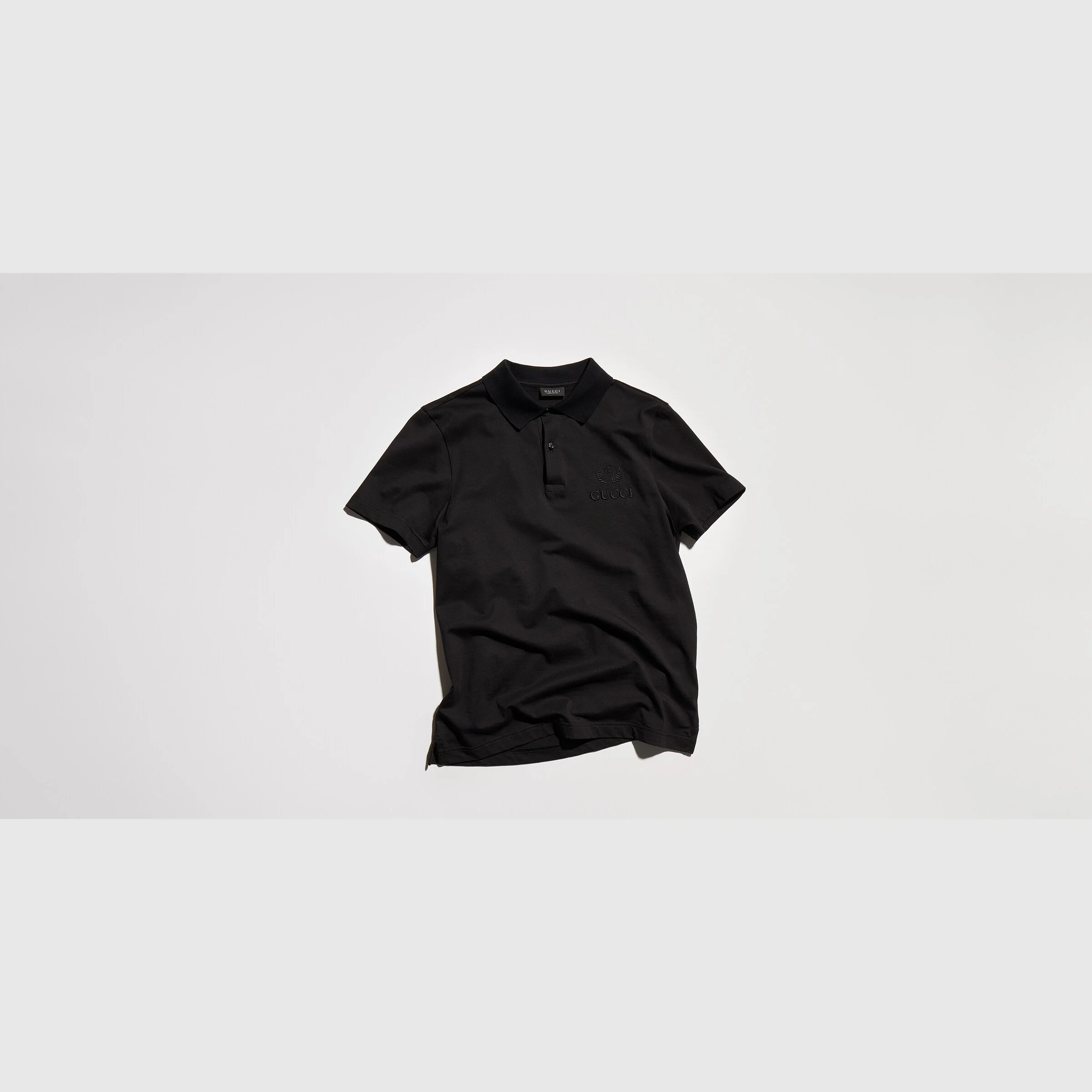 Cotton jersey polo shirt with embroidery - 1