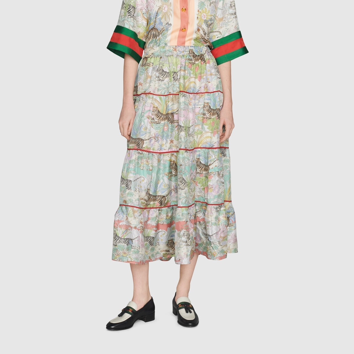 Gucci Tiger silk skirt - 3